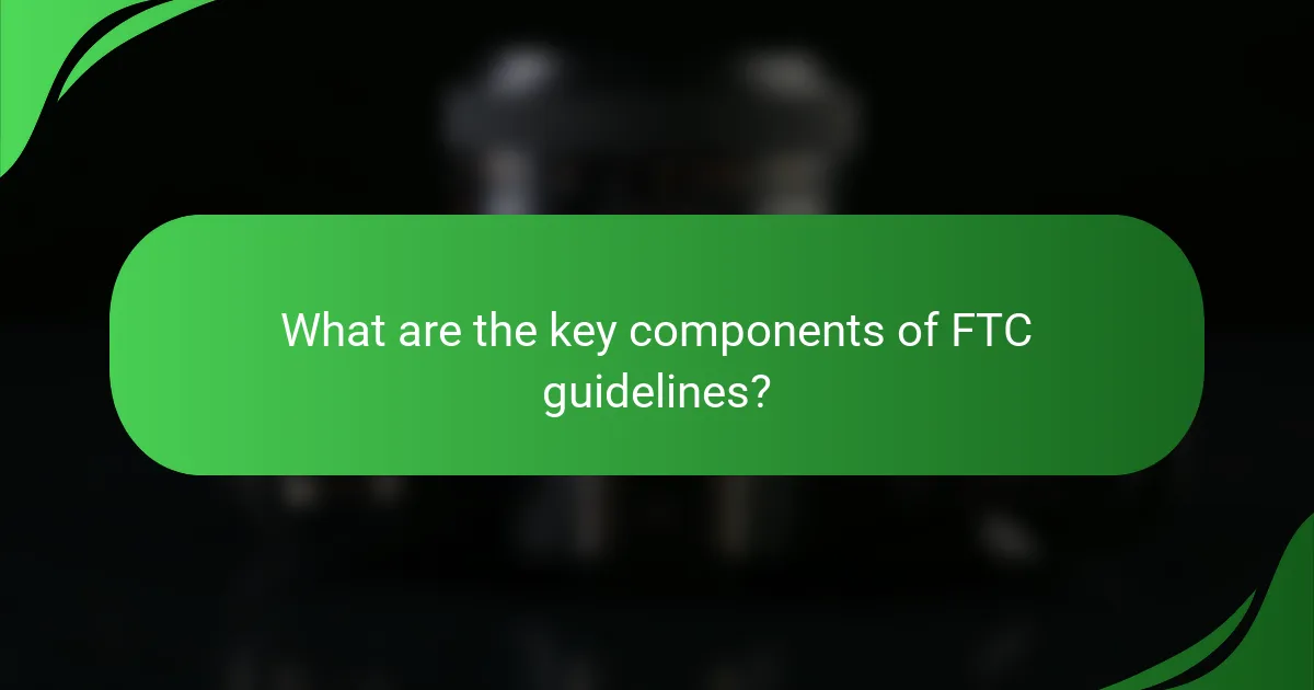 What are the key components of FTC guidelines?